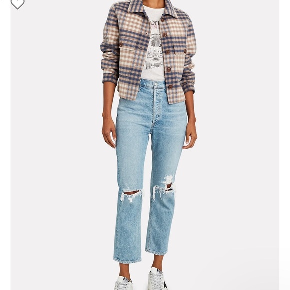 NWT Agolde 90s Straight Leg Jeans in Fall Out Ripped Size 24 Revolve Intermix - Picture 3 of 9